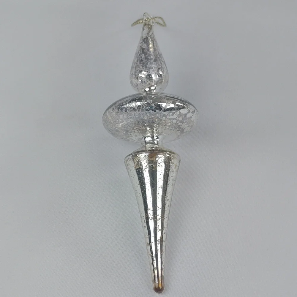 Restoration Hardware Hand blown Glass Finials Ornaments. Set Of four.